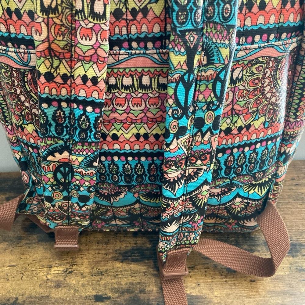 NWT SAKROOTS Multicolor Coated Canvas Large Cargo Backpack - Picture 7 of 13